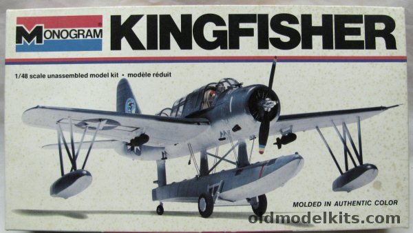 Monogram 1/48 OS2U Kingfisher - RAF / US Navy WWII / Pre-War 'Yellow Wing' Markings - Land Operated Aircraft ONLY, 5304 plastic model kit